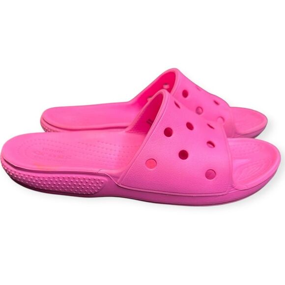 CROCS Women’s Pink Slide Sandals Size 6 - Picture 3 of 7